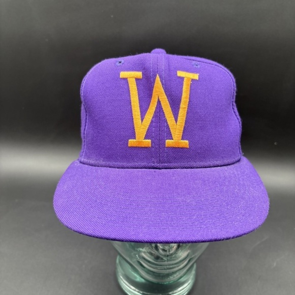 Washington Huskies New Era Pro Model Fitted Hat Size 7‎ Purple Gold Vintage - Picture 2 of 11